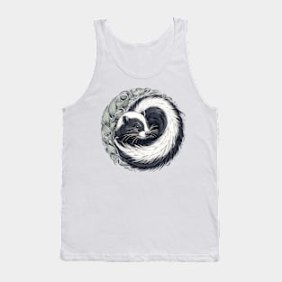 Skunk with floral design Tank Top